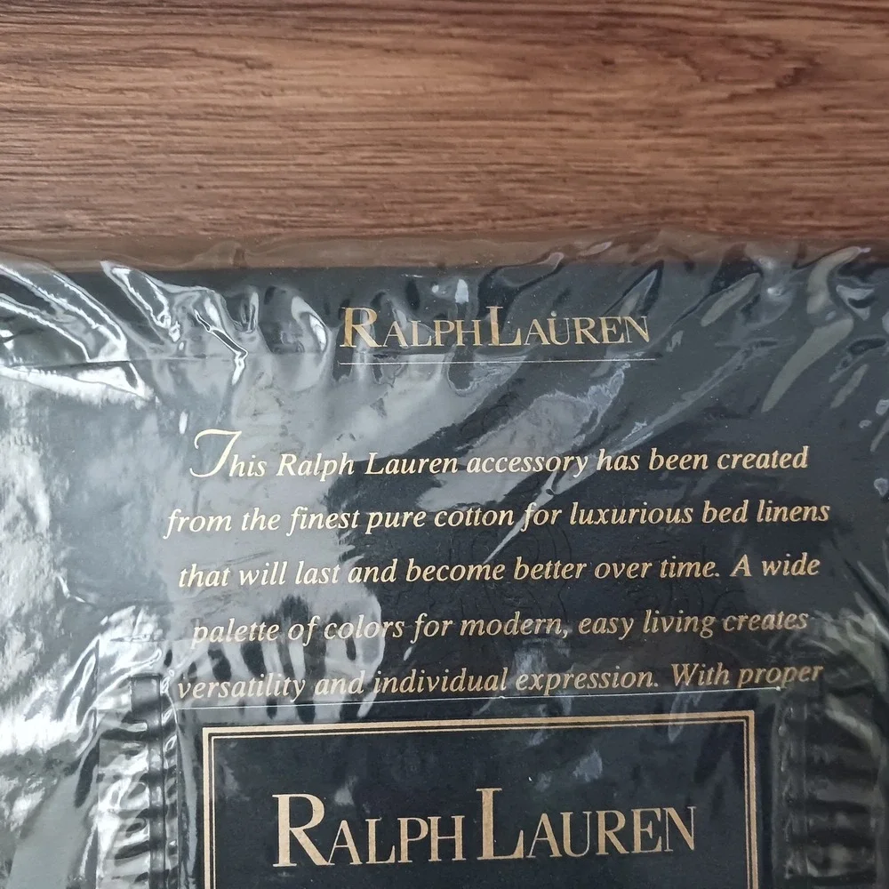 Ralph Lauren King Comforter Cover‎ 100% Combed Cotton Black No Iron Made in USA